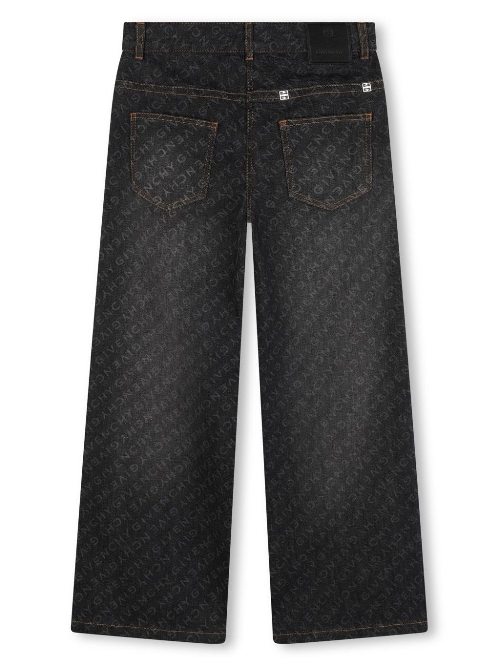 Givenchy Kids Straight jeans met logoprint - Blauw