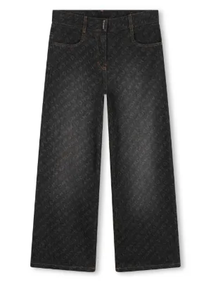 Fendi Kids Calça Jeans Com Logo FF Bordado | Azul | FARFETCH BR