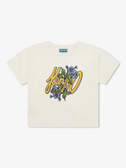 Kenzo Kids playera con logo estampado