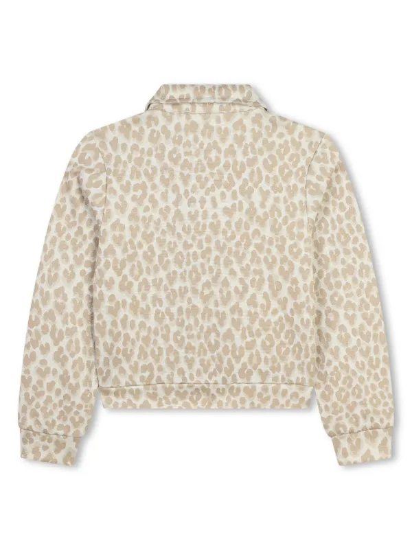 leopard print zip up jacket