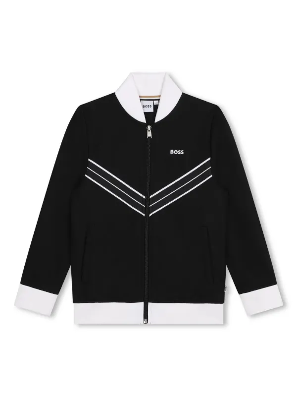 BOSS Jr.様 BOSS Kidswear ストライプ カーディガン | ブラック | FARFETCH JP