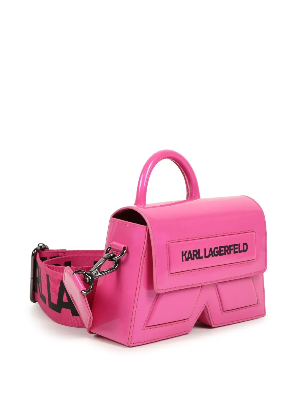 KARL LAGERFELD LOGO PRINT HANDLE BAG