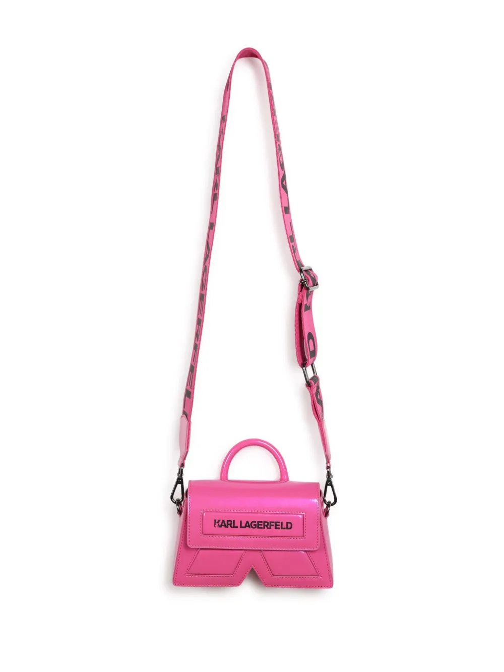 KARL LAGERFELD LOGO PRINT HANDLE BAG