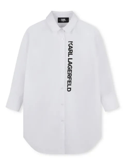 Karl Lagerfeld Kids logo-print cotton shirtdress