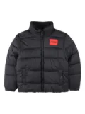 HUGO KIDS logo-patch puffer jacket - Black