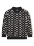 Karl Lagerfeld Kids monogram-print jersey sweatshirt - Black