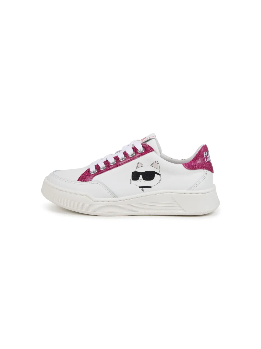 Karl Lagerfeld Kids Leren sneakers Wit