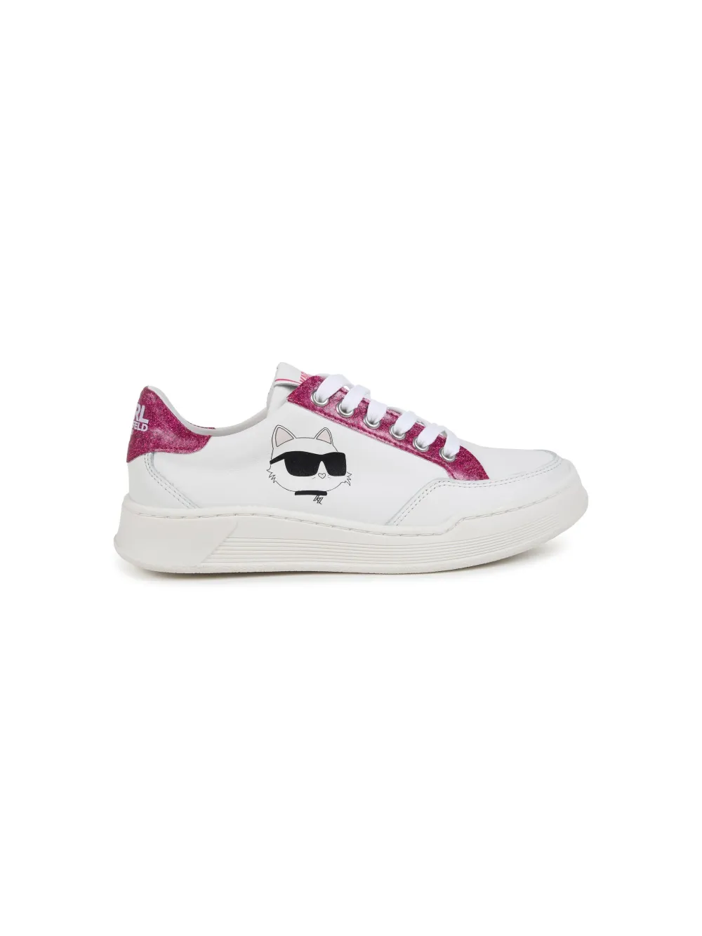 Karl Lagerfeld Kids Leren sneakers - Wit