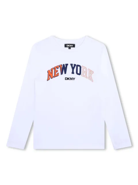 Dkny Kids logo-print organic cotton T-shirt