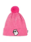 Karl Lagerfeld Kids sequinned pompom beanie - Pink