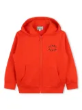 Kenzo Kids graphic-print zip-up hoodie - Red