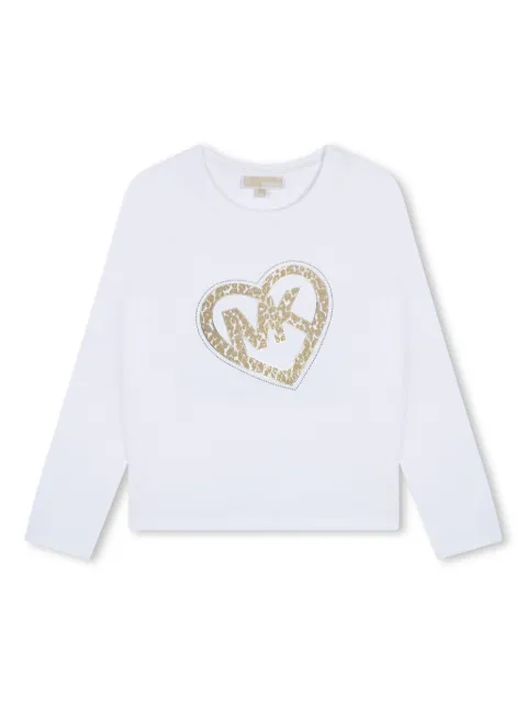 Michael Kors Kids logo-heart crew-neck T-shirt