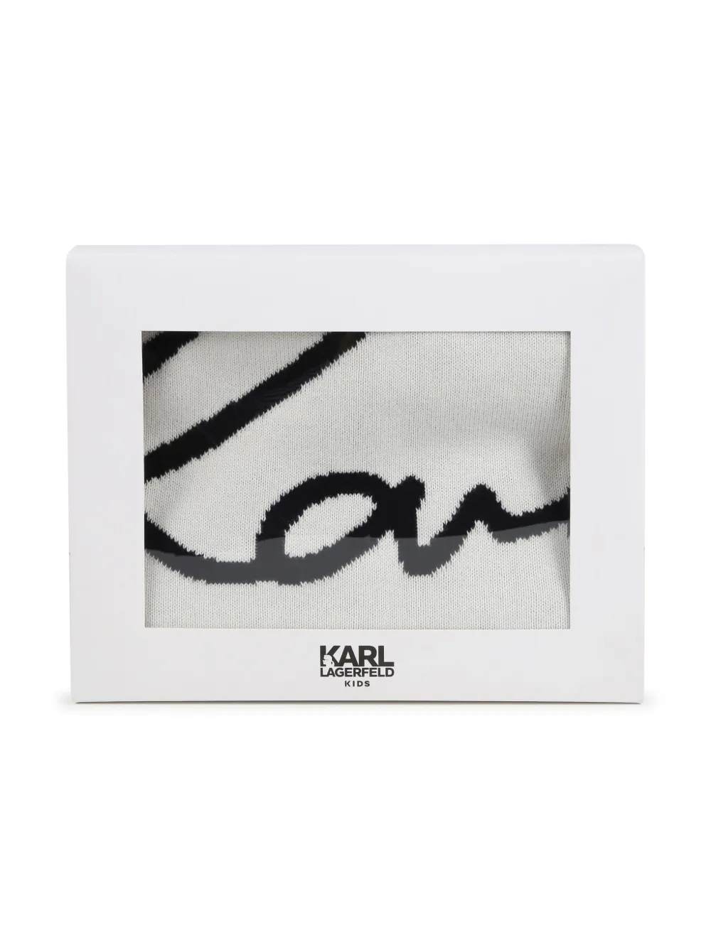 Karl Lagerfeld Kids Deken van kasjmier-katoenblend Wit