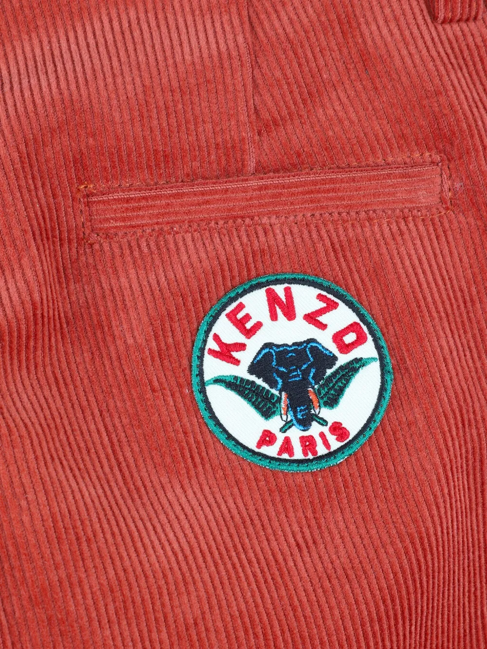 Kenzo Kids Ribfluwelen broek Rood