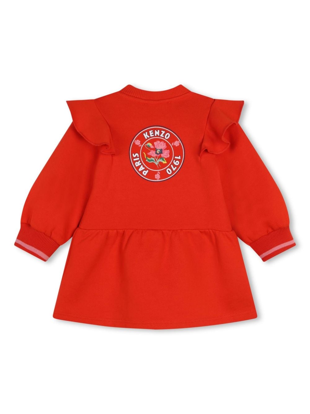 Kenzo Kids Jurk met ruches afwerking - Rood