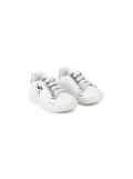Karl Lagerfeld Kids Ikonik Karl-cat leather trainers - White