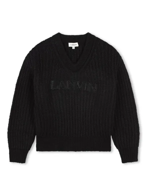Lanvin Enfant suéter tejido con cuello en V