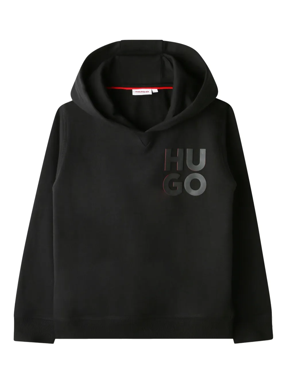 HUGO KIDS Hoodie met logoprint Zwart