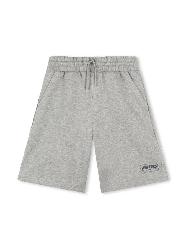 Kenzo Kids drawstring-waist Bermuda Shorts Grey FARFETCH PH