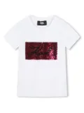 Karl Lagerfeld Kids Signature sequin-embellished T-shirt - White