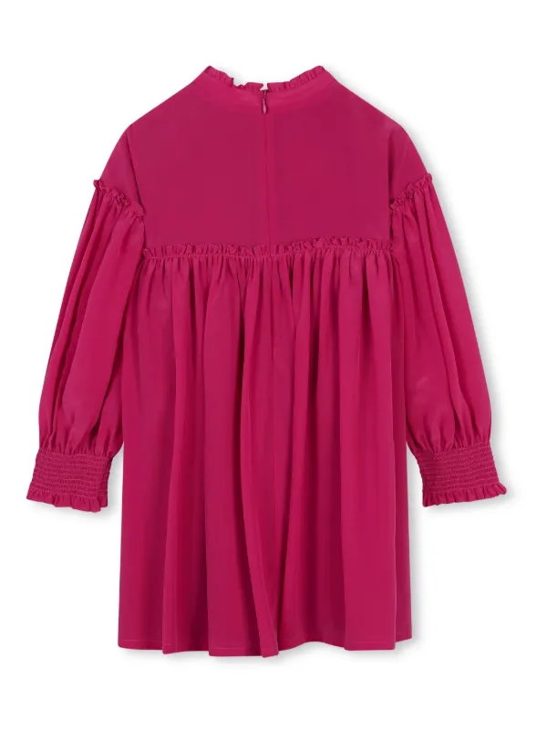 Chloé Kids レースディテール シルクワンピース | ピンク | FARFETCH JP