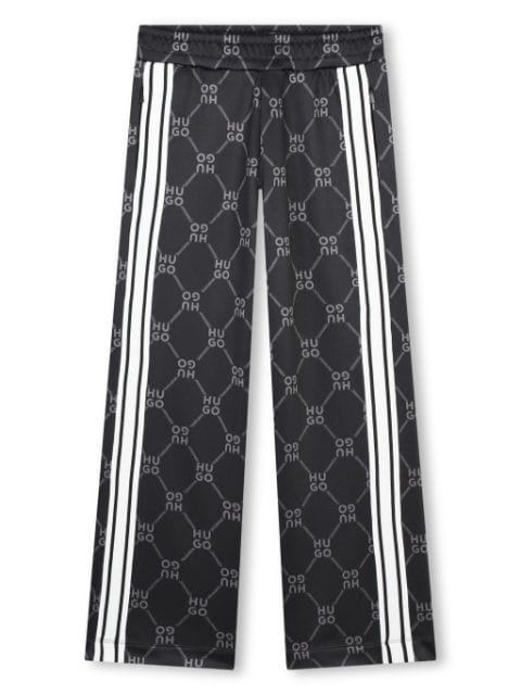 HUGO KIDS logo-print track pants