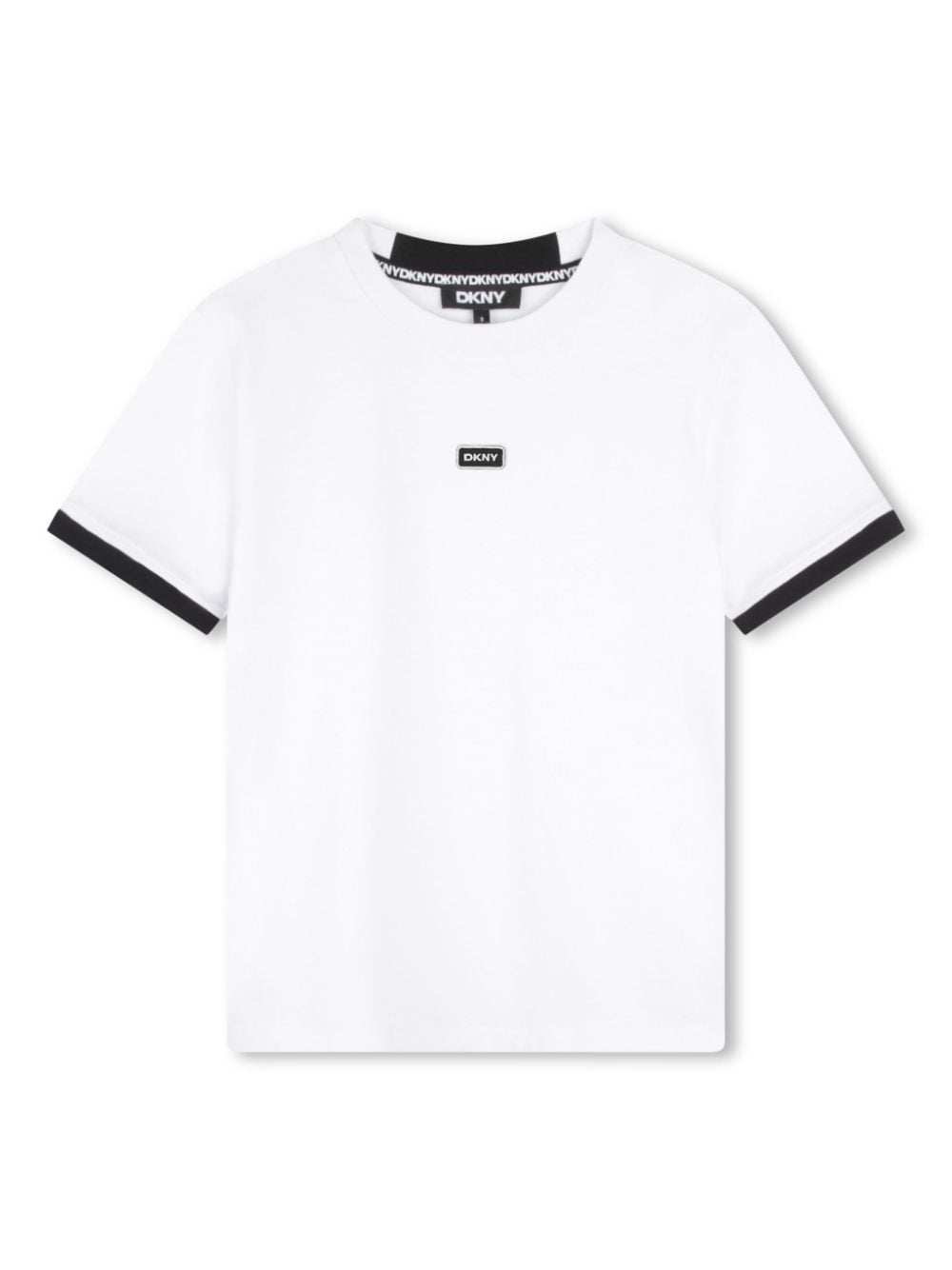 Dkny Kids' Logo-print Cotton T-shirt In White