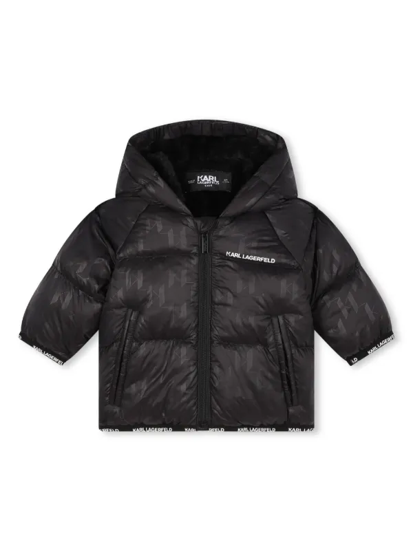 Karl Lagerfeld Kids Logo Print Puffer Jacket Farfetch