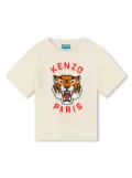 Kenzo Kids graphic-stamp T-shirt - Neutrals