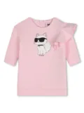 Karl Lagerfeld Kids graphic-print asymmetric dress - Pink