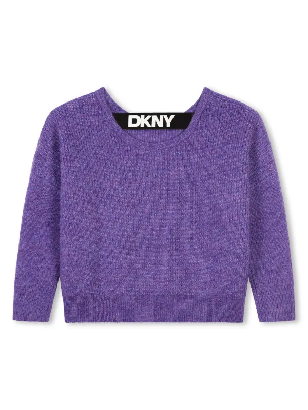 Dkny Kids logo band Jumper Purple FARFETCH CA