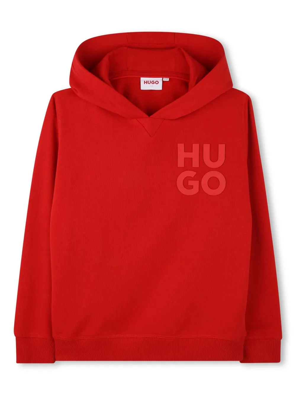 HUGO KIDS Hoodie met logoprint Rood