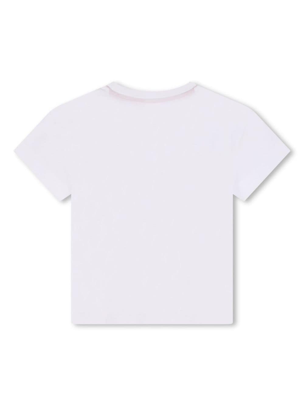 HUGO KIDS T-shirt van biologisch katoen met logoprint - Wit