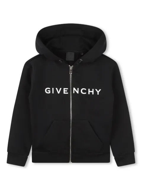 Givenchy Kids logo-print zip-up hoodie