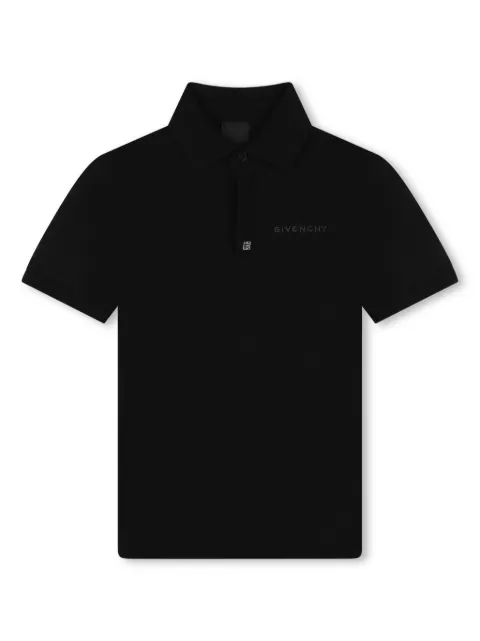 Givenchy Kids Camisa polo com logo bordado