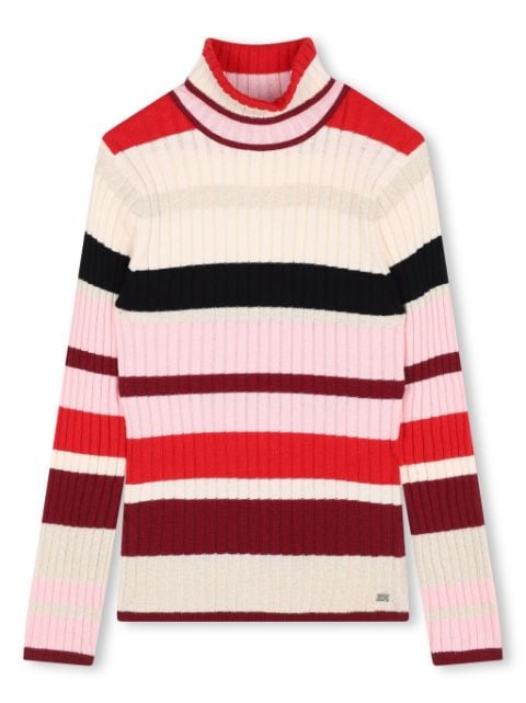 SONIA RYKIEL ENFANT striped ribbed-knit jumper