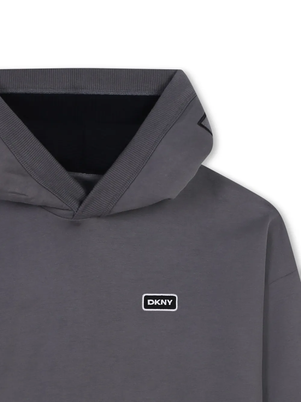 Dkny Kids Hoodie met logo-applicatie Grijs