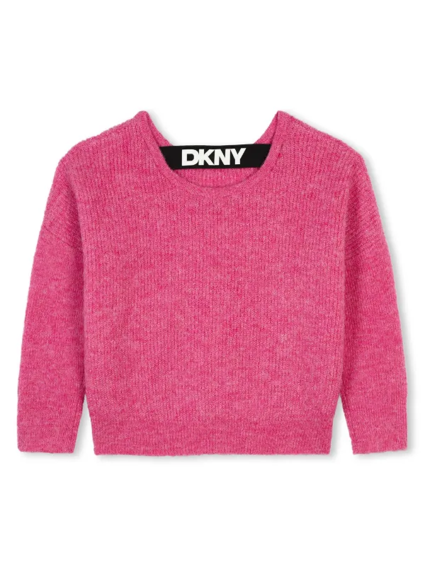 Dkny Kids logo-band Jumper Pink FARFETCH TR