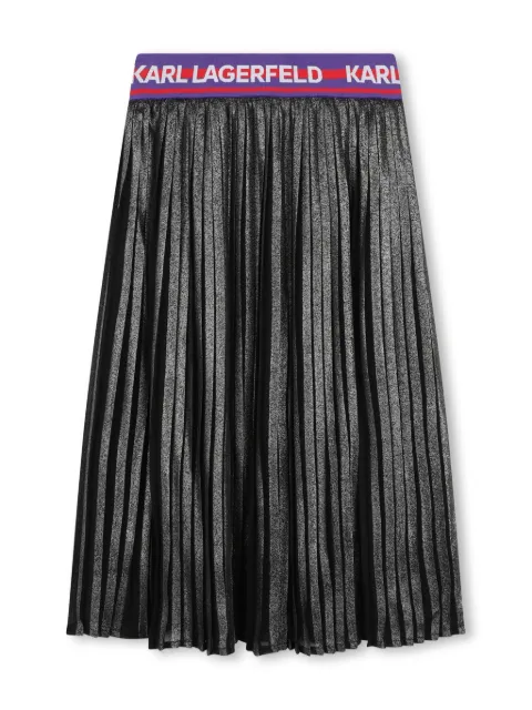 Karl Lagerfeld Kids metallic-effect pleated skirt