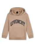 Givenchy Kids logo-print jersey hoodie - Neutrals