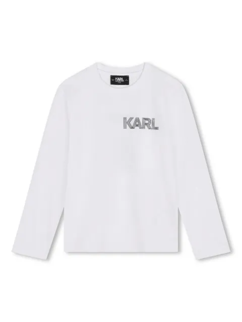 Karl Lagerfeld Kids graphic-print cotton long-sleeve T-shirt