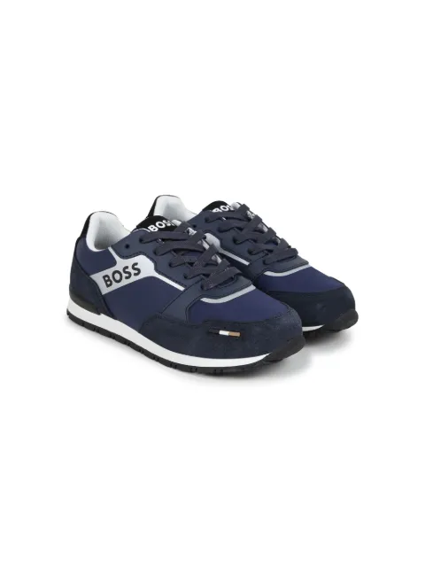 BOSS Kidswear logo-print panelled sneakers
