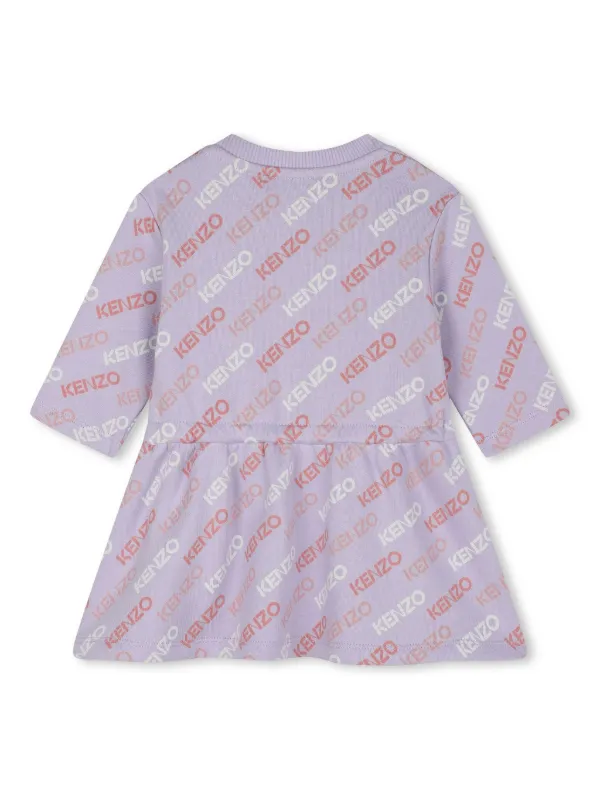 Kenzo Kids logo-print Cotton Dress | Purple | FARFETCH PT Kenzo Kids logo-print Cotton Dress | Purple | FARFETCH PT