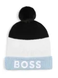 BOSS Kidswear logo-embroidered hat - Blue