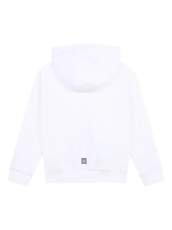 Givenchy Kids logo-print zip-up Hoodie White FARFETCH VN