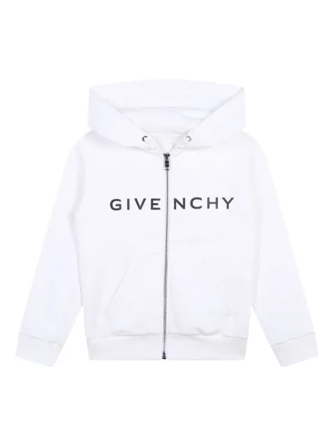 Givenchy Kids logo-print zip-up hoodie