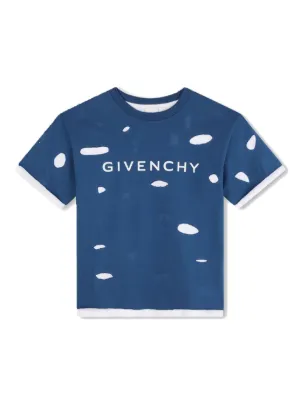 Givenchy Kids logo-print Cotton T-shirt | Blue | FARFETCH