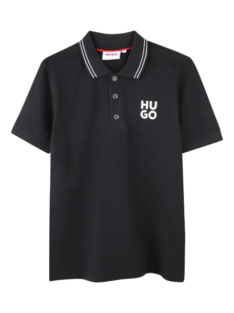 HUGO KIDS logo-print polo shirt