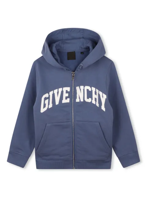 Givenchy Kids logo-print zip-up hoodie