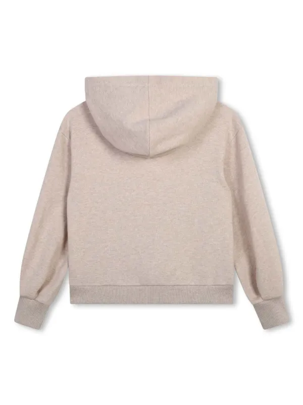 アウターその他 CHLOE' LOGO HOODIE Chloé Kids embroidered-logo Cotton Hoodie | Neutrals | FARFETCH